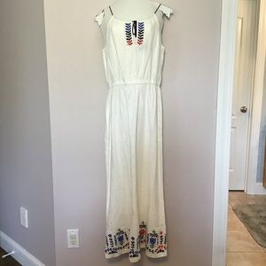 J Crew embroidered maxi dress